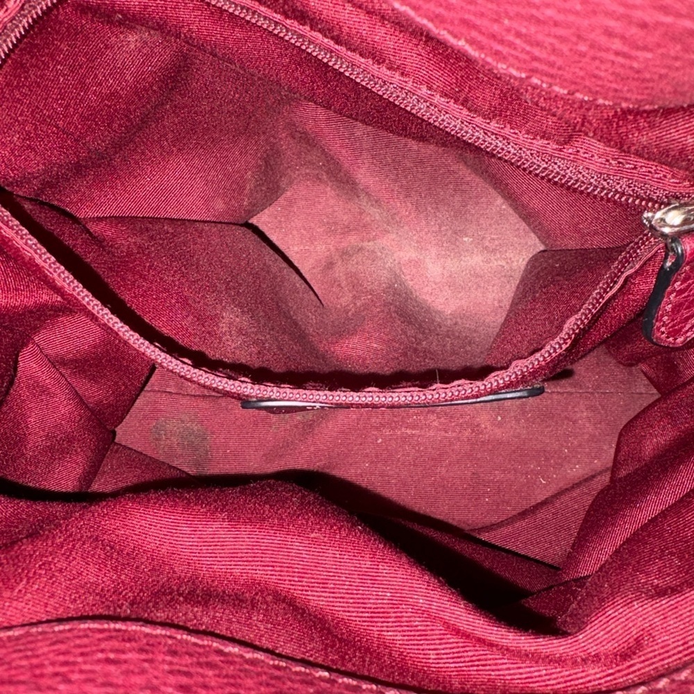 Vintage Coach Authentic Deep Red Leather Shoulder Bag - Picture 9 of 13
